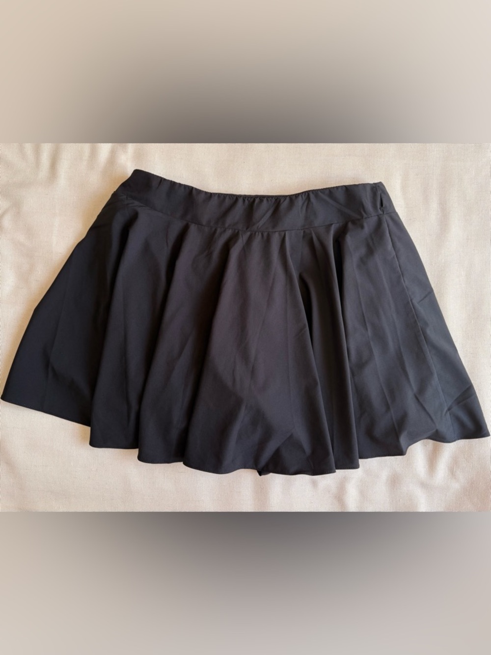 HALARA Black High Waisted Tie Side Pocket Flowy Micro Mini Flare Quick Dry Skort
